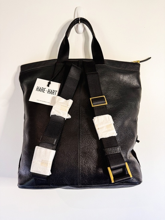 Stunning Hare + Hart Black Leather & Calf Hair Backpack — NWT! main image 4